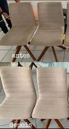 Higienização de cadeiras estofadas