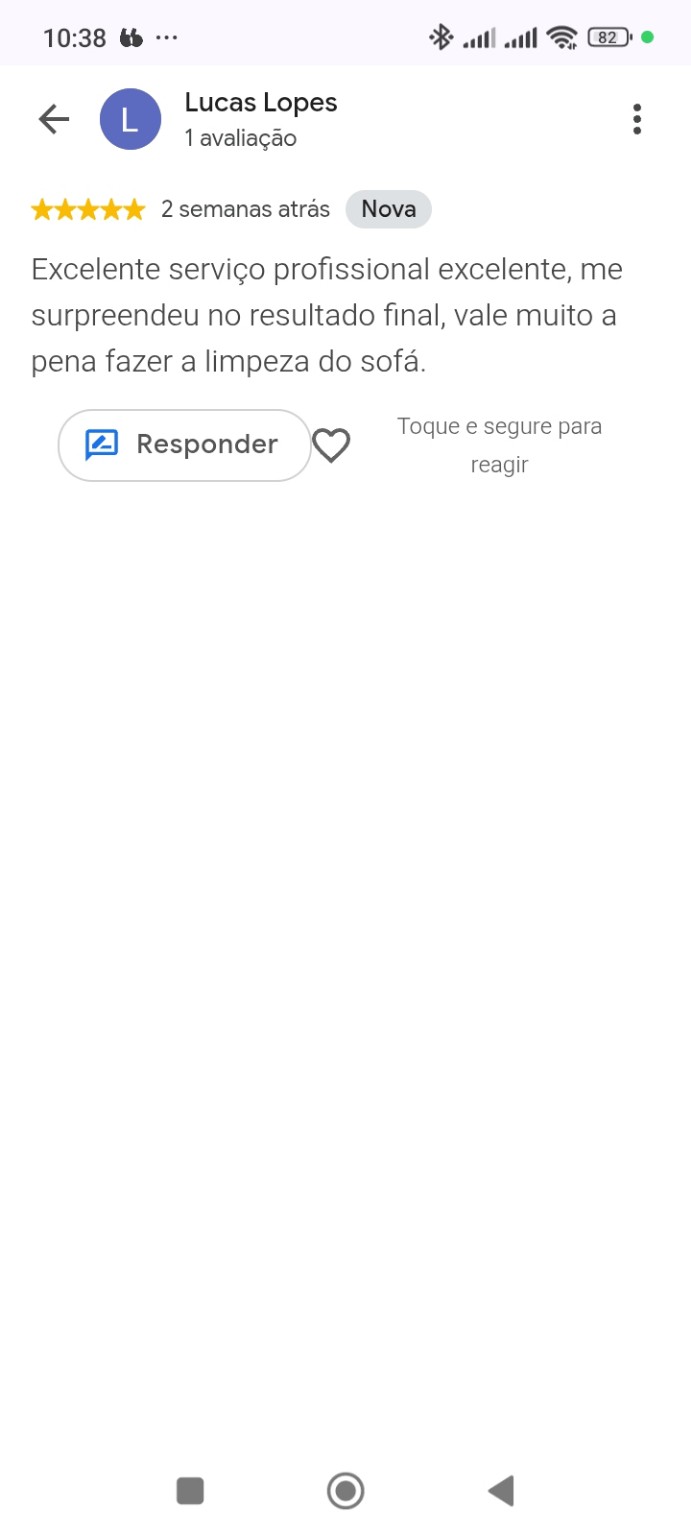Avaliação de cliente Lucas no Google