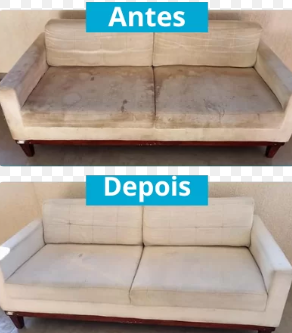 Sofá — antes e depois